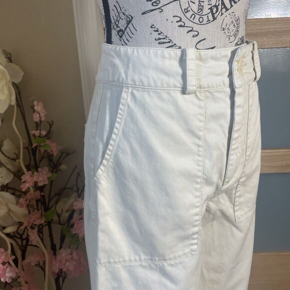 JOIE Linen Blend Wide Leg Culotte Pants Beige Sz 12 Summer Cool - Picture 3 of 8